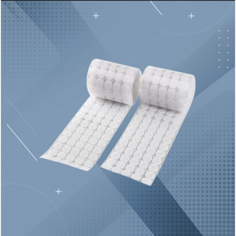 100 PARES DE VELCRO (FECHO DE CONTATO) AUTOCOLANTE BOLINHA 1,5 
