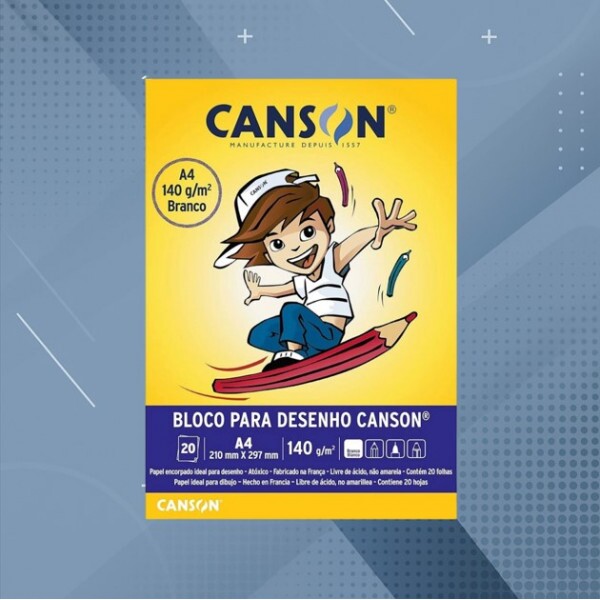 BLOCO DE CANSON  BRANCO A4