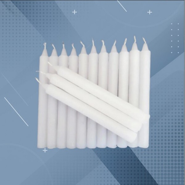 PACOTE DE VELA PALITO BRANCA C/ 8 UNIDADES