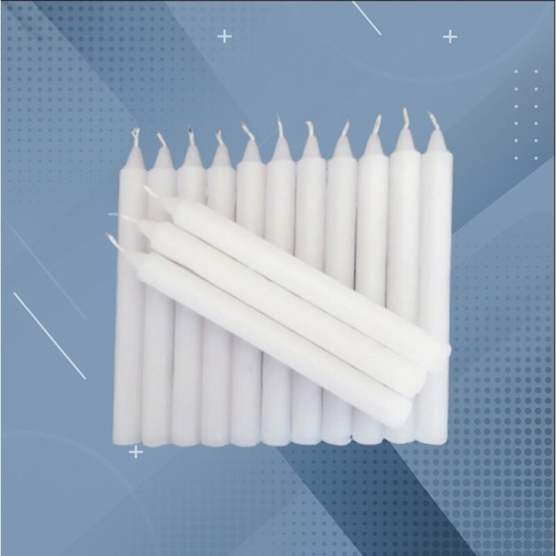 PACOTE DE VELA PALITO BRANCA C/ 8 UNIDADES