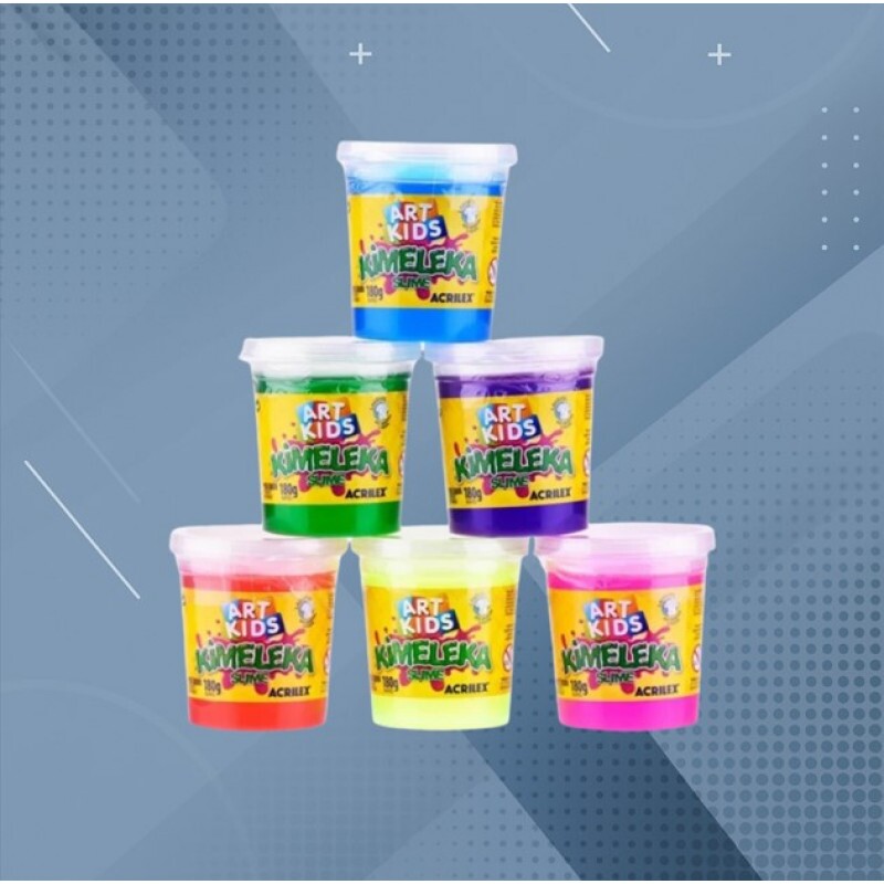 POTE DE SLIME (ACRILEX/UTI GUTI) 500GR - (QUALQUER COR)