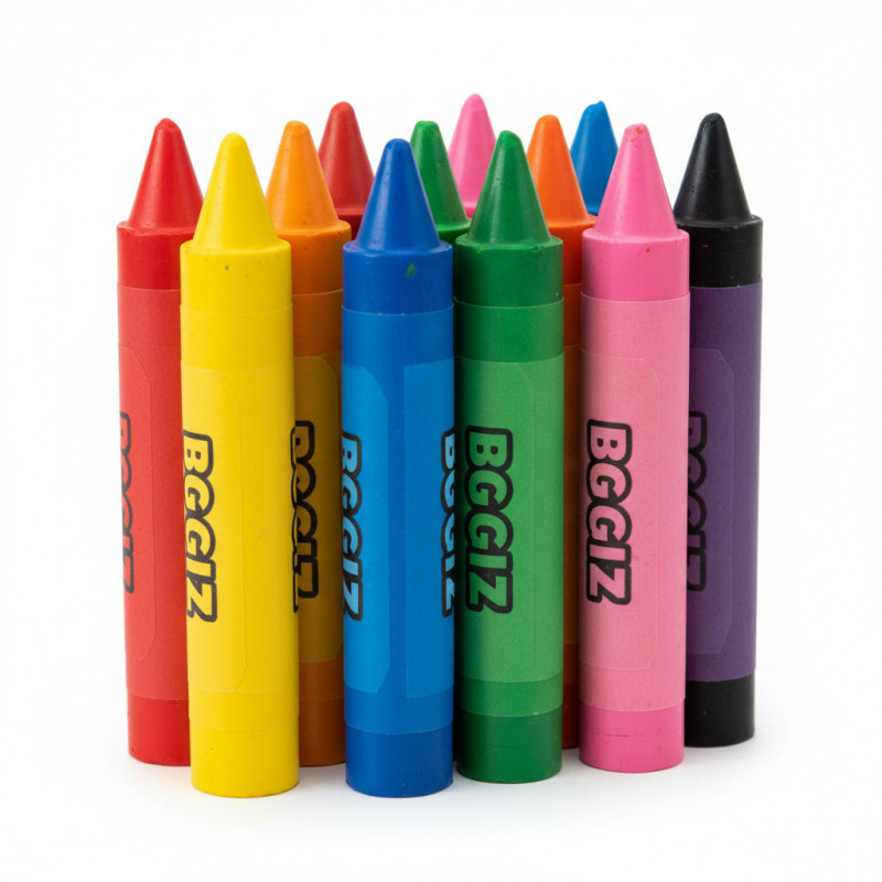 CAIXA DE GIZÃO DE CERA COM 12 CORES - 112 GRAMAS	