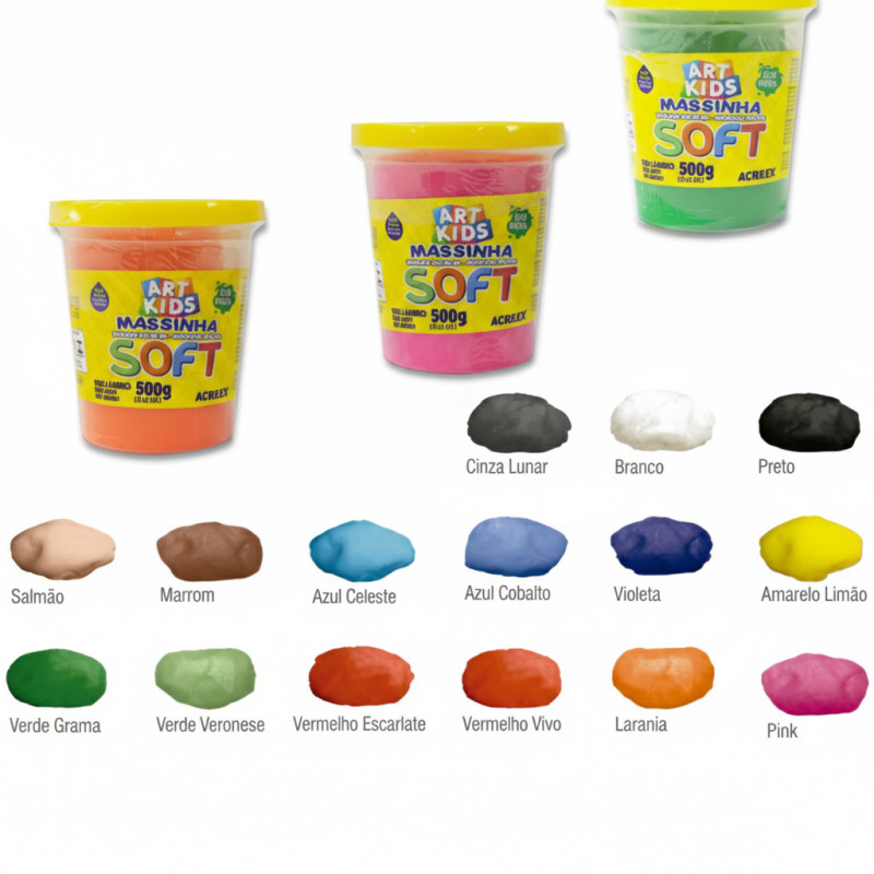 MASSA DE MODELAR  500GR QUALQUER COR