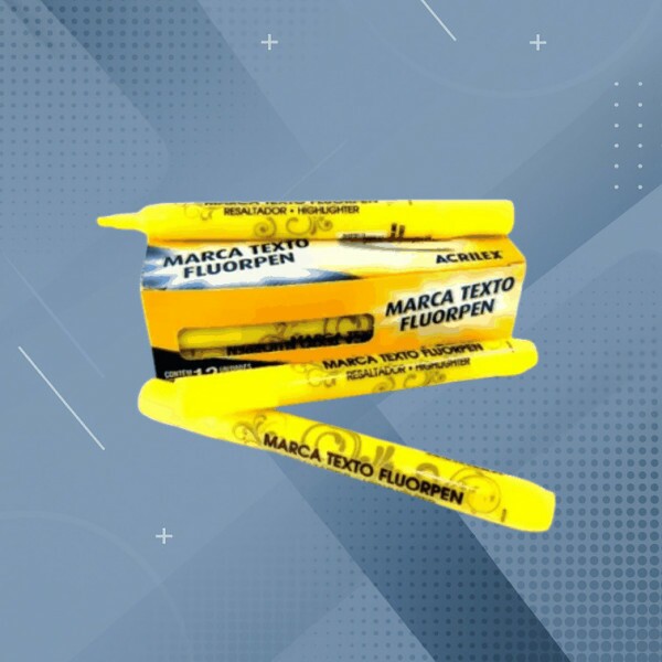 CANETA MARCA TEXTO ACRILEX - AMARELA