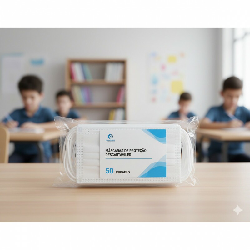 MÁSCARA DE TNT COM ELÁSTICO MÁSCARA DE TNT COM ELÁSTICO