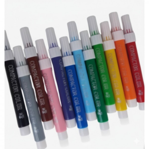 JOGO DE CANETA HIDROCOR 12 CORES  PONTA GROSSA