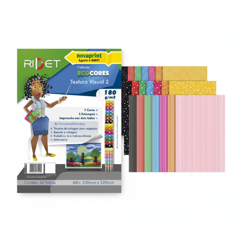 BLOCO CRIATIVO TEXTURA VISUAL 180G 36 FOLHAS