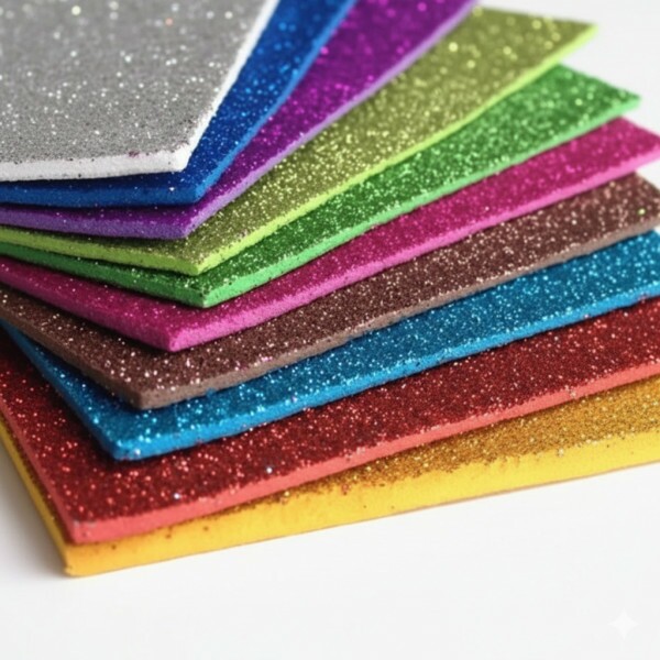 PLACA DE E.V.A COM GLITER