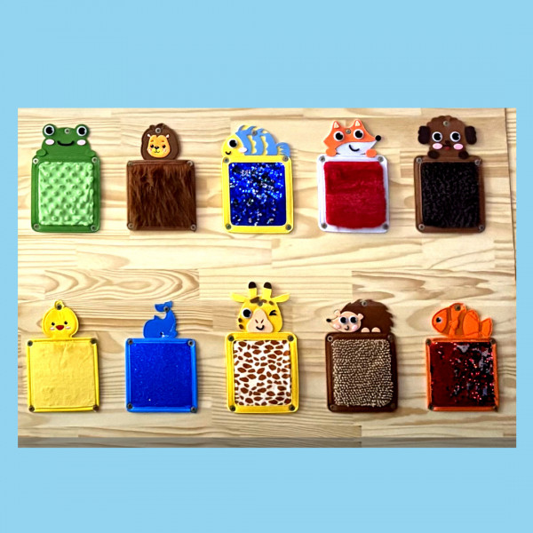 Quadro Montessoriano 10 tapetes sensoriais - 100 cm x 125 cm Quadro Montessoriano 10 tapetes sensoriais - 100 cm x 125 cm