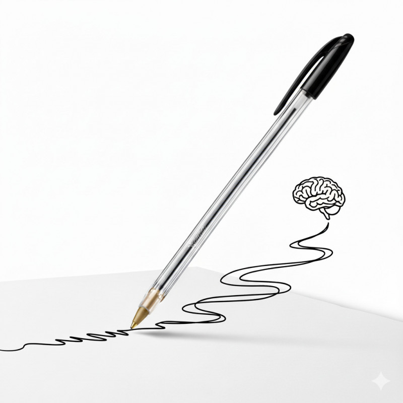 CANETA ESFEROGRÁFICA PRETA